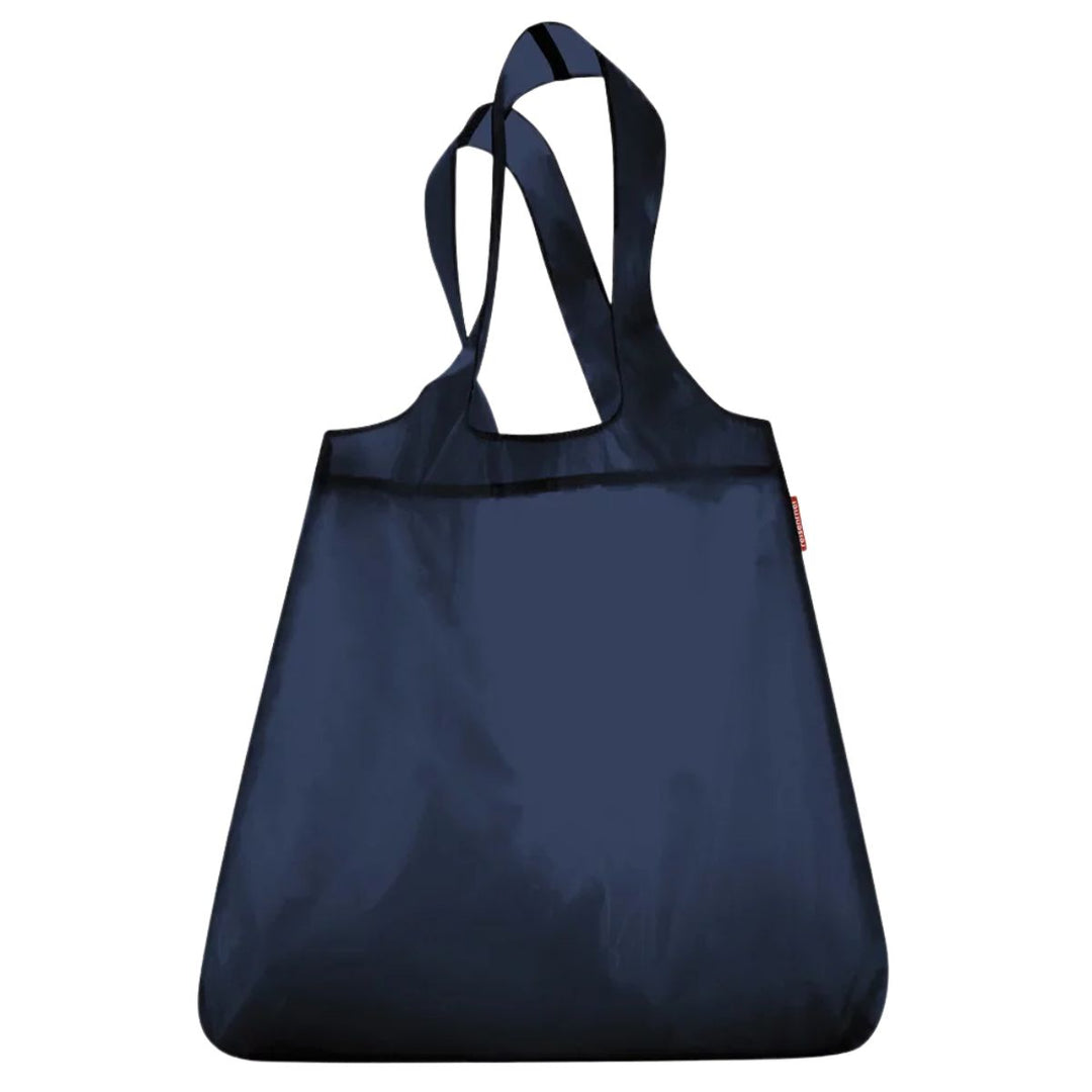 Voorkant van de Reisenthel mini Maxi opvouwbare shopper in navy kleur #kleur_navy