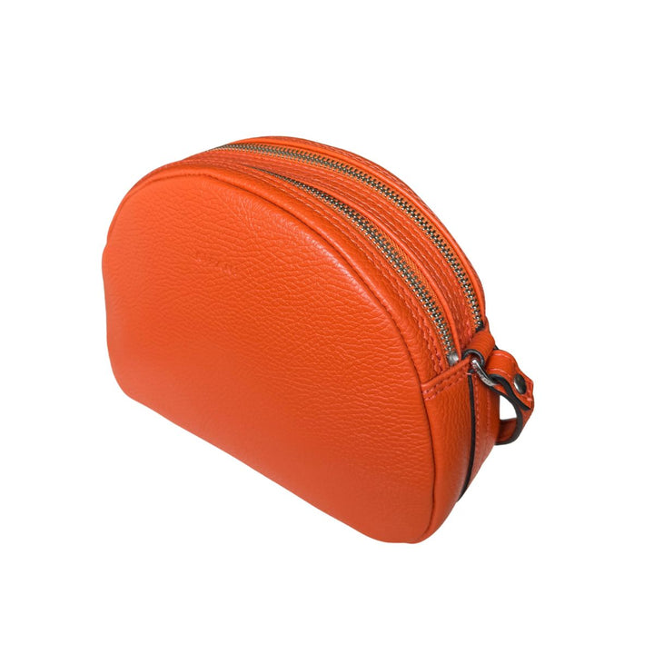 Voorzijde van de Ripani 3624 leren schoudertas oranje #kleur_oranje