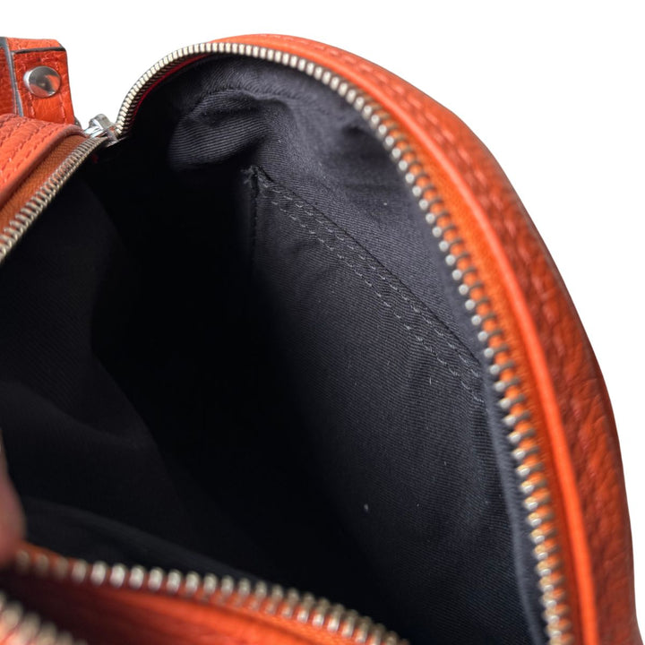 Binnenkant van de Ripani 3624 leren schoudertas oranje #kleur_oranje