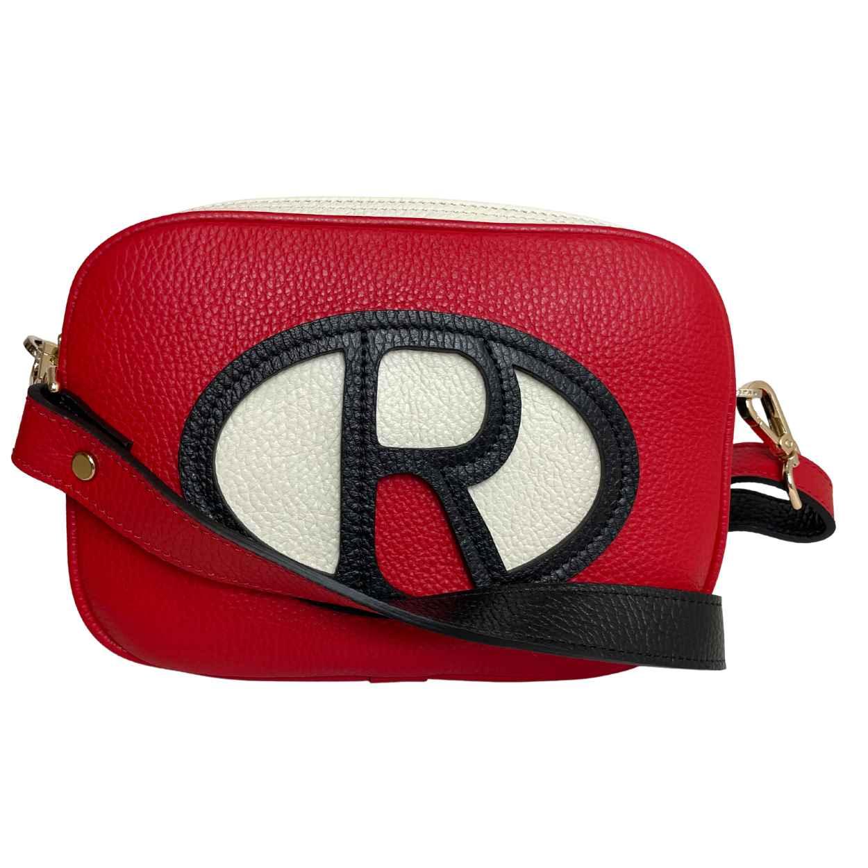 Voorkant met schouderriem in de kleur rood#kleur_rood