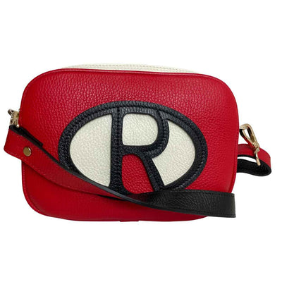 Voorkant met schouderriem in de kleur rood#kleur_rood