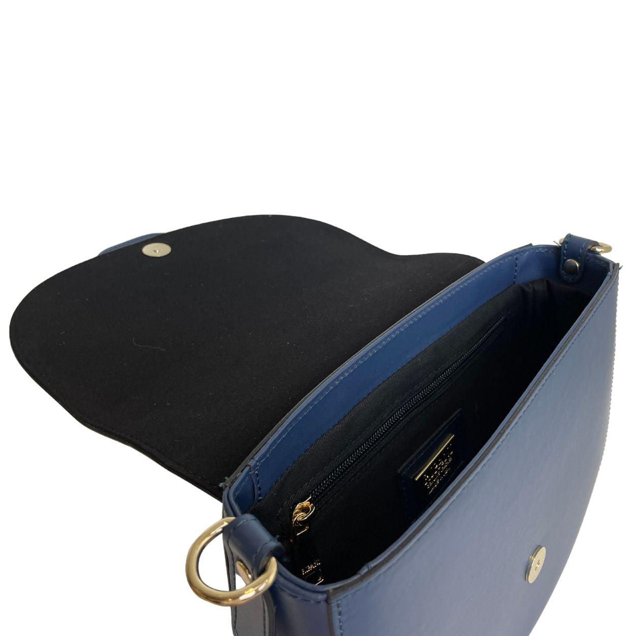 Binnenkant Ripani 6141 leren schoudertas navy #kleur_navy