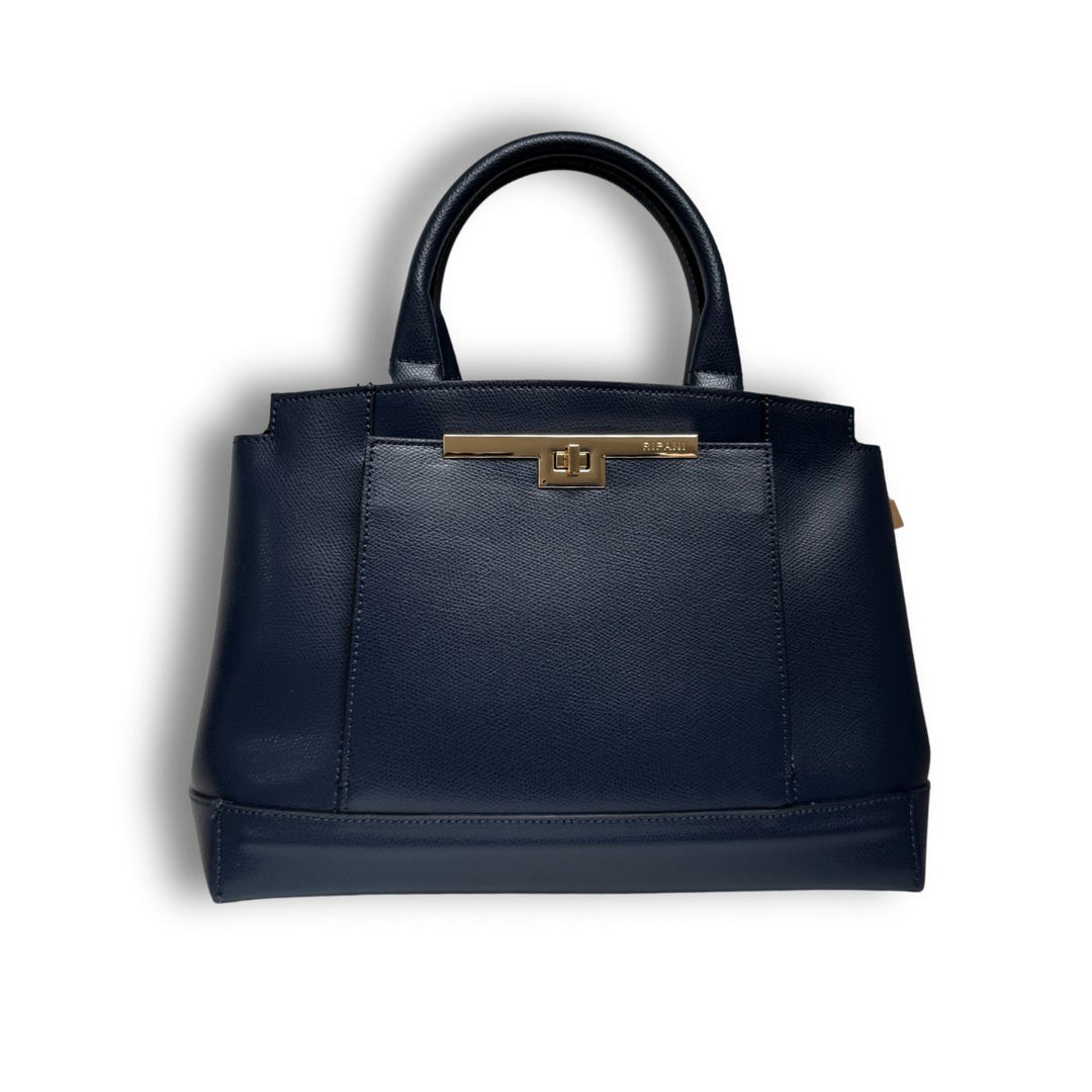 Voorkant van de Ripani leren handtas navy #kleur_navy
