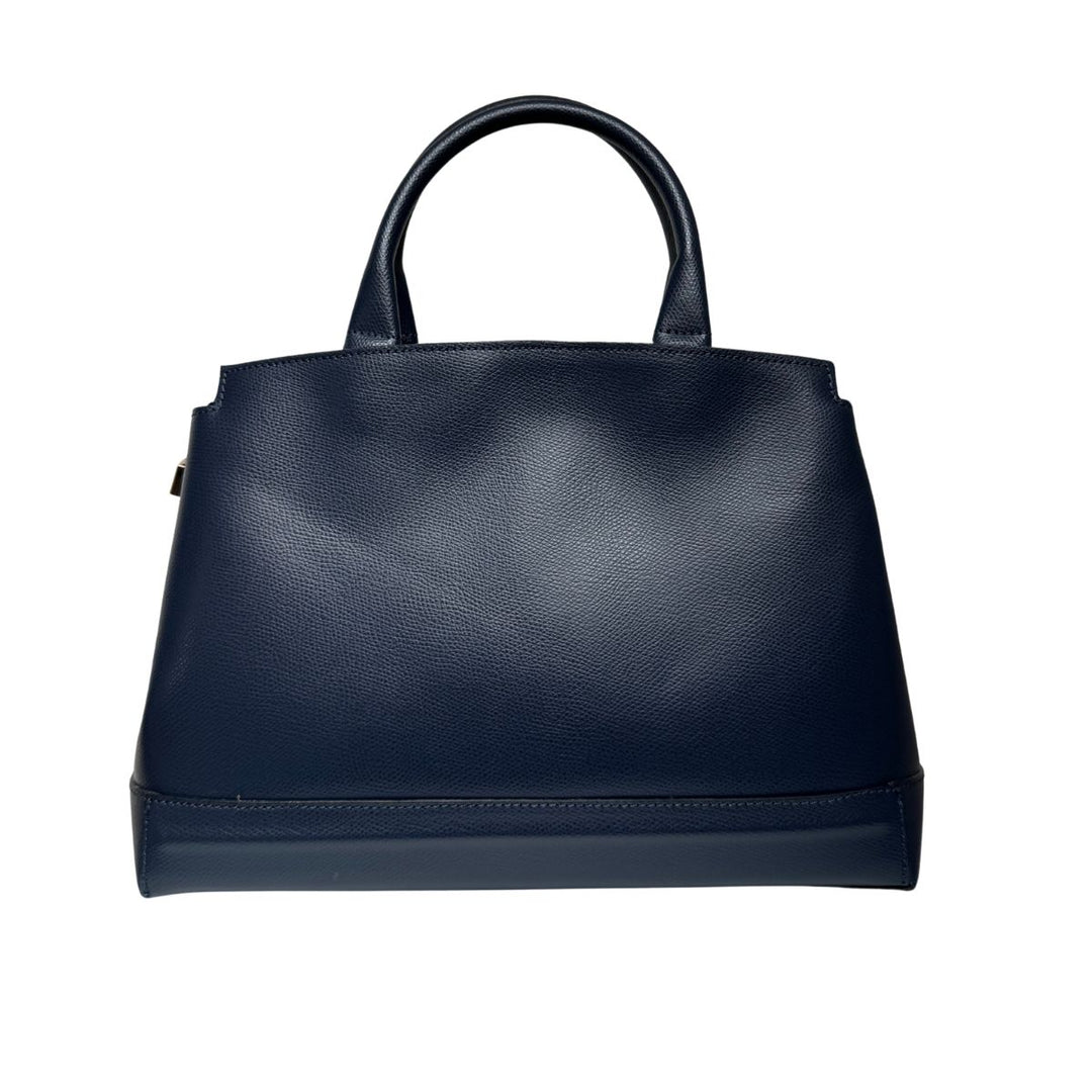 Achterkant van de Ripani leren handtas navy #kleur_navy