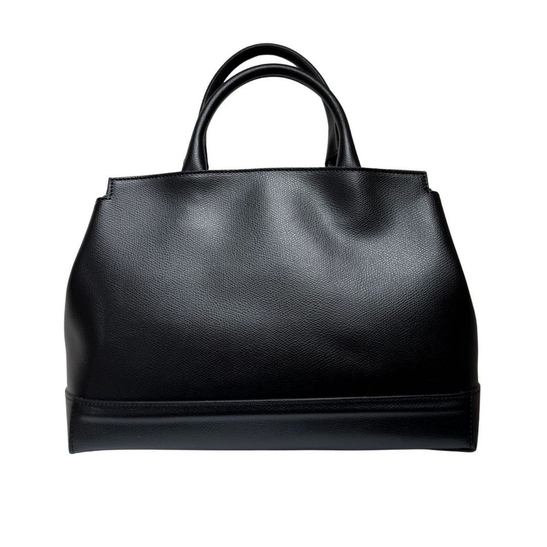 Achterkant van de Ripani leren handtas zwart #kleur_zwart