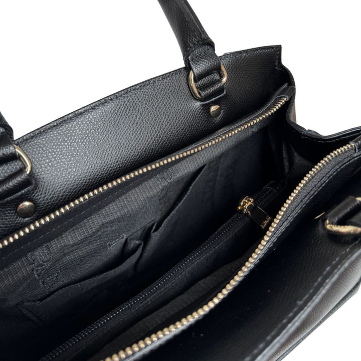 Binnenkant van de Ripani leren handtas zwart #kleur_zwart