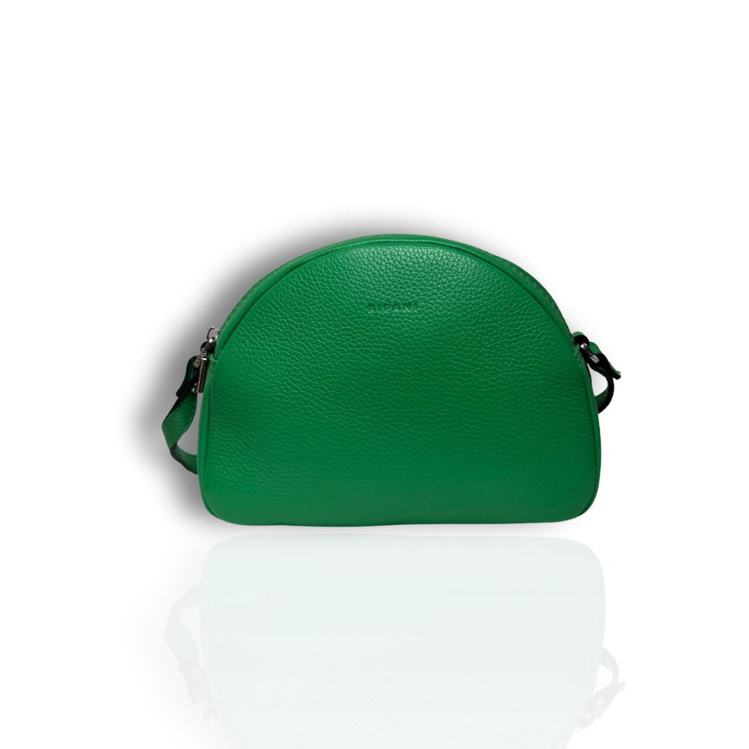 Voorkant zonder schouderriem van de Ripani 3624 Leren shoudertas groen #kleur_groen