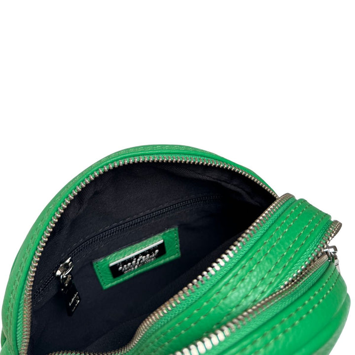Binnenkant van de Ripani 3624 Leren shoudertas groen #kleur_groen