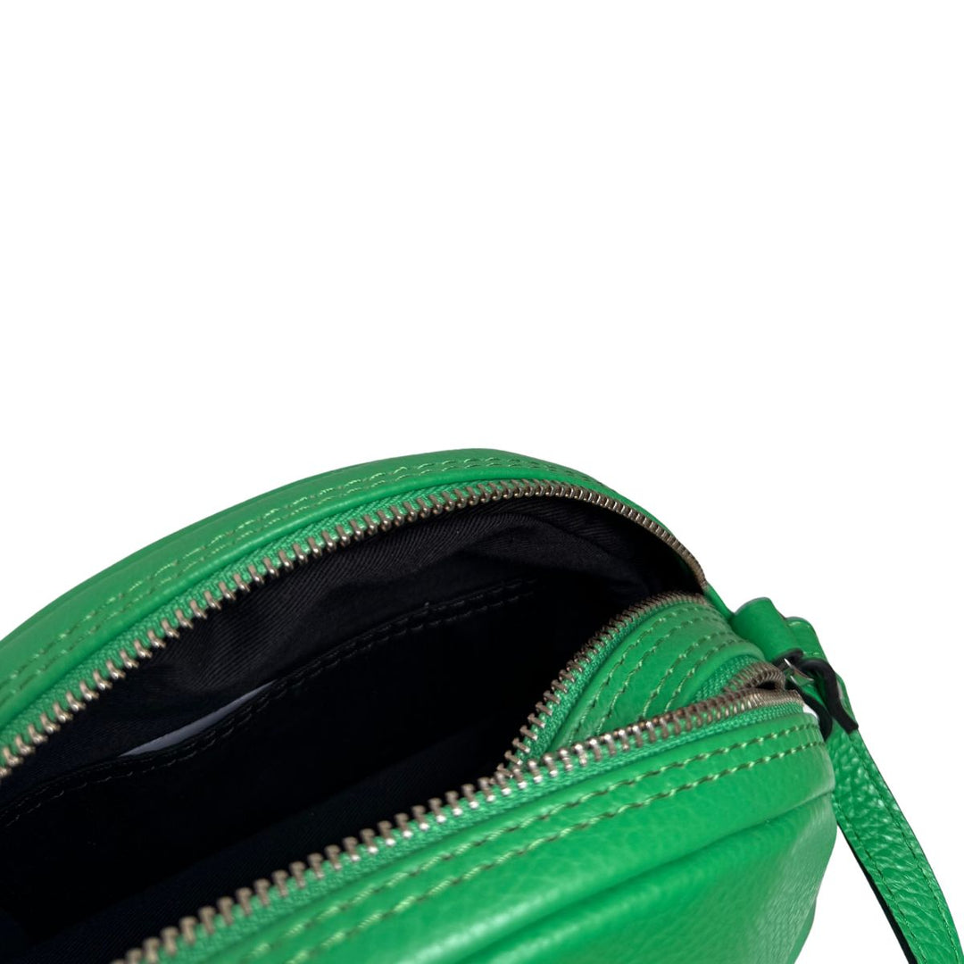 Binnenkant van de Ripani 3624 Leren shoudertas groen #kleur_groen
