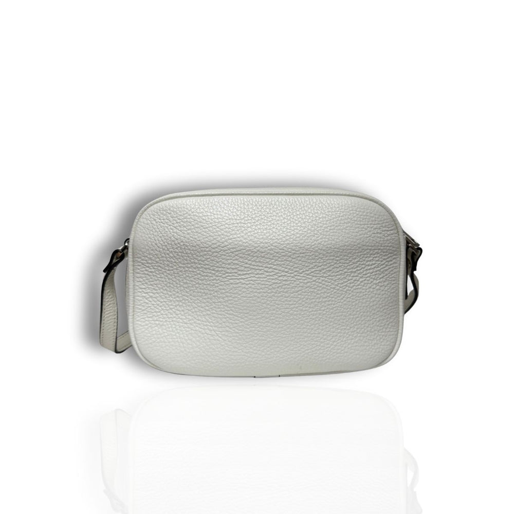 Achterkant van de Ripani 8003 leren schoudertas wit #kleur_wit