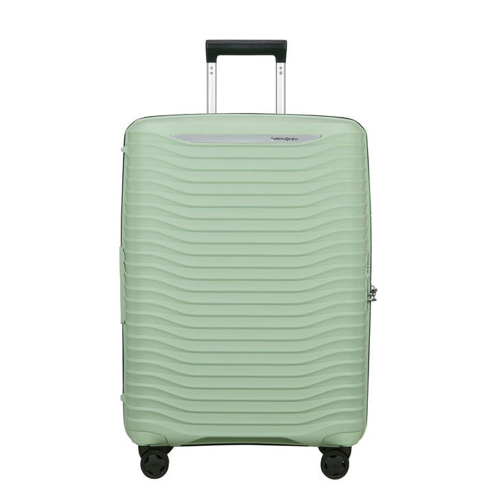 Voorkant van de Samsonite Upscape 68 middelmaat koffer in Soft-sage #kleur_soft-sage