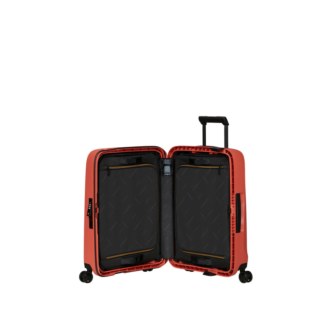 Binnenkant van de Samsonite Essens handbagage koffer in clay #kleur_clay