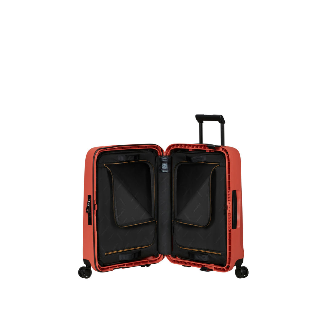 Binnenkant van de Samsonite Essens handbagage koffer in clay #kleur_clay