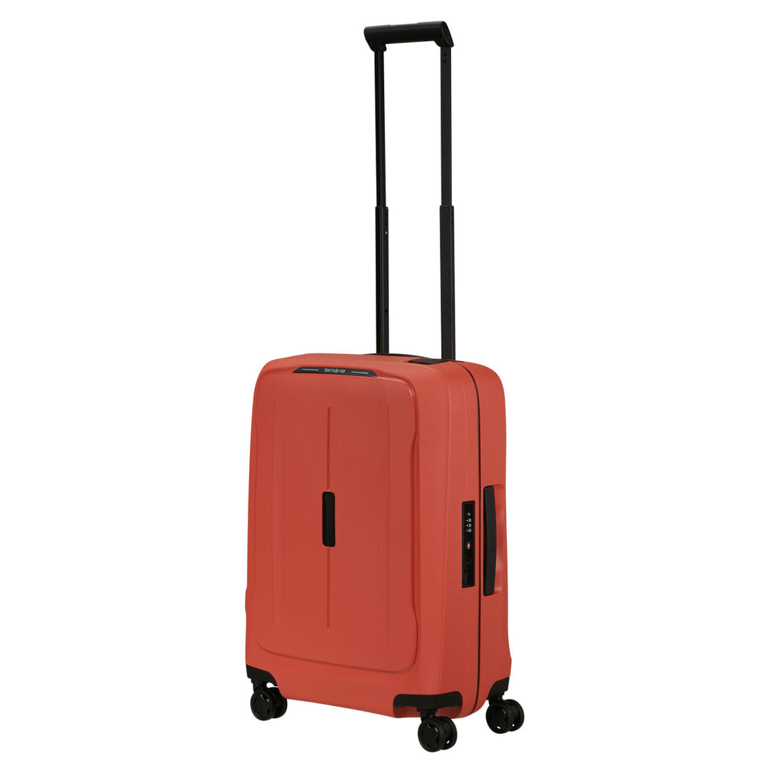Voorzijde van de Samsonite Essens handbagage koffer in clay #kleur_clay