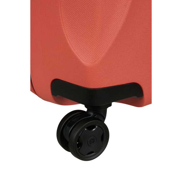 Wielen van de Samsonite Essens handbagage koffer in clay #kleur_clay