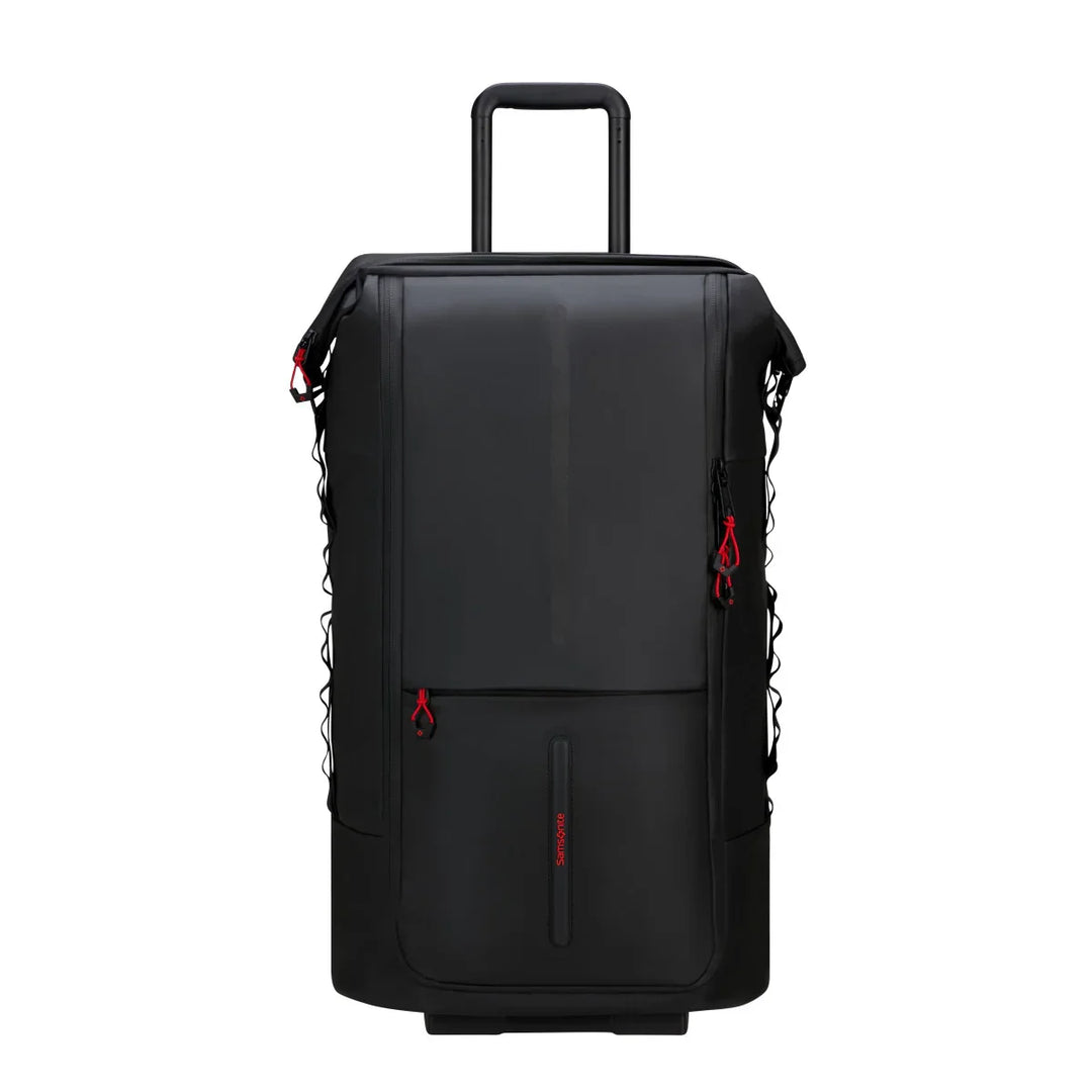 Voorkant van de Ecodiver 4 in 1 reistas in black #kleur_black