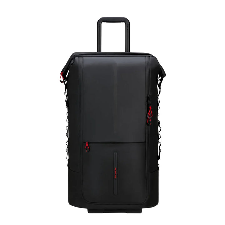 Voorkant van de Ecodiver 4 in 1 reistas in black #kleur_black