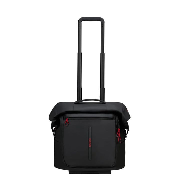 Voorkant van de Ecodiver 4 in 1 reistas in black #kleur_black