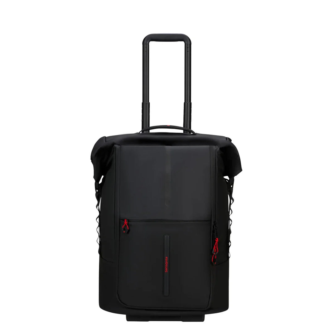 Voorkant van de Ecodiver 4 in 1 reistas in black #kleur_black
