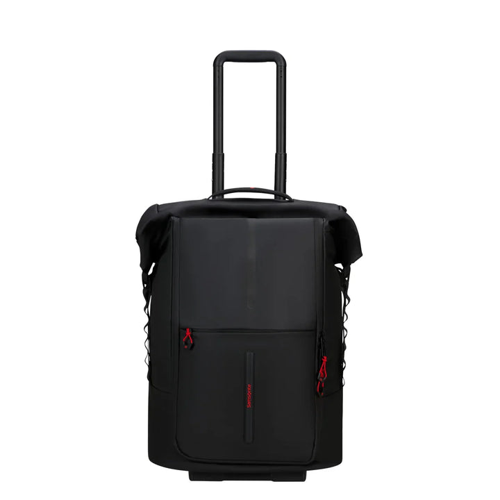 Voorkant van de Ecodiver 4 in 1 reistas in black #kleur_black