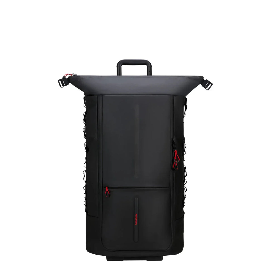 Voorkant van de Ecodiver 4 in 1 reistas in black #kleur_black
