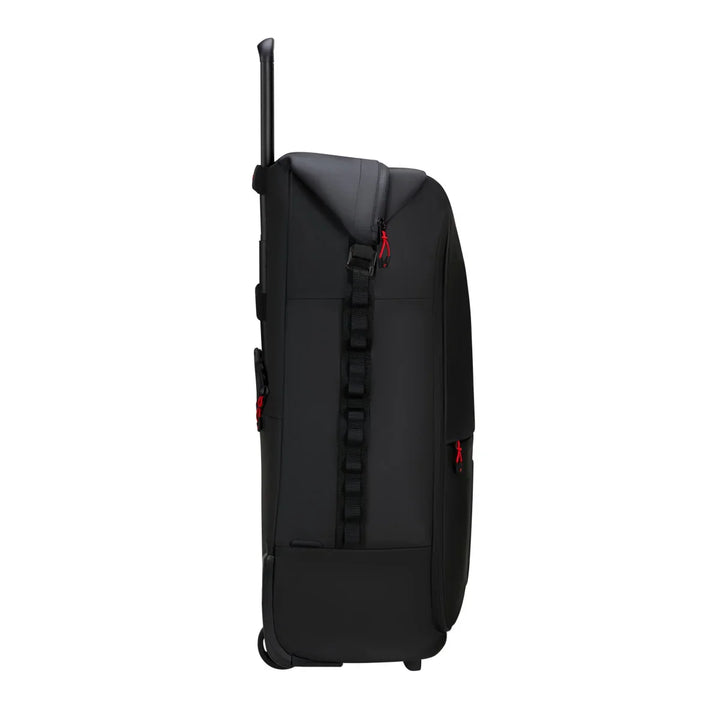 Zijkant van de Ecodiver 4 in 1 reistas in black #kleur_black