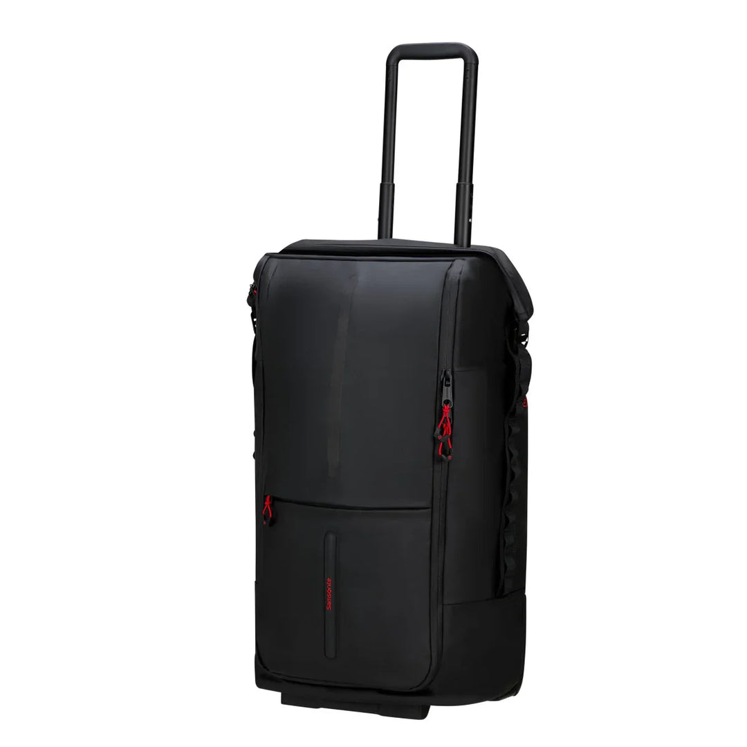 Voorzijde van de Ecodiver 4 in 1 reistas in black #kleur_black