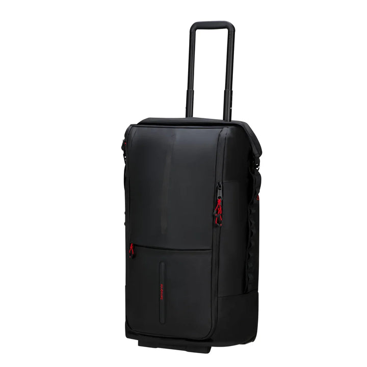 Voorzijde van de Ecodiver 4 in 1 reistas in black #kleur_black