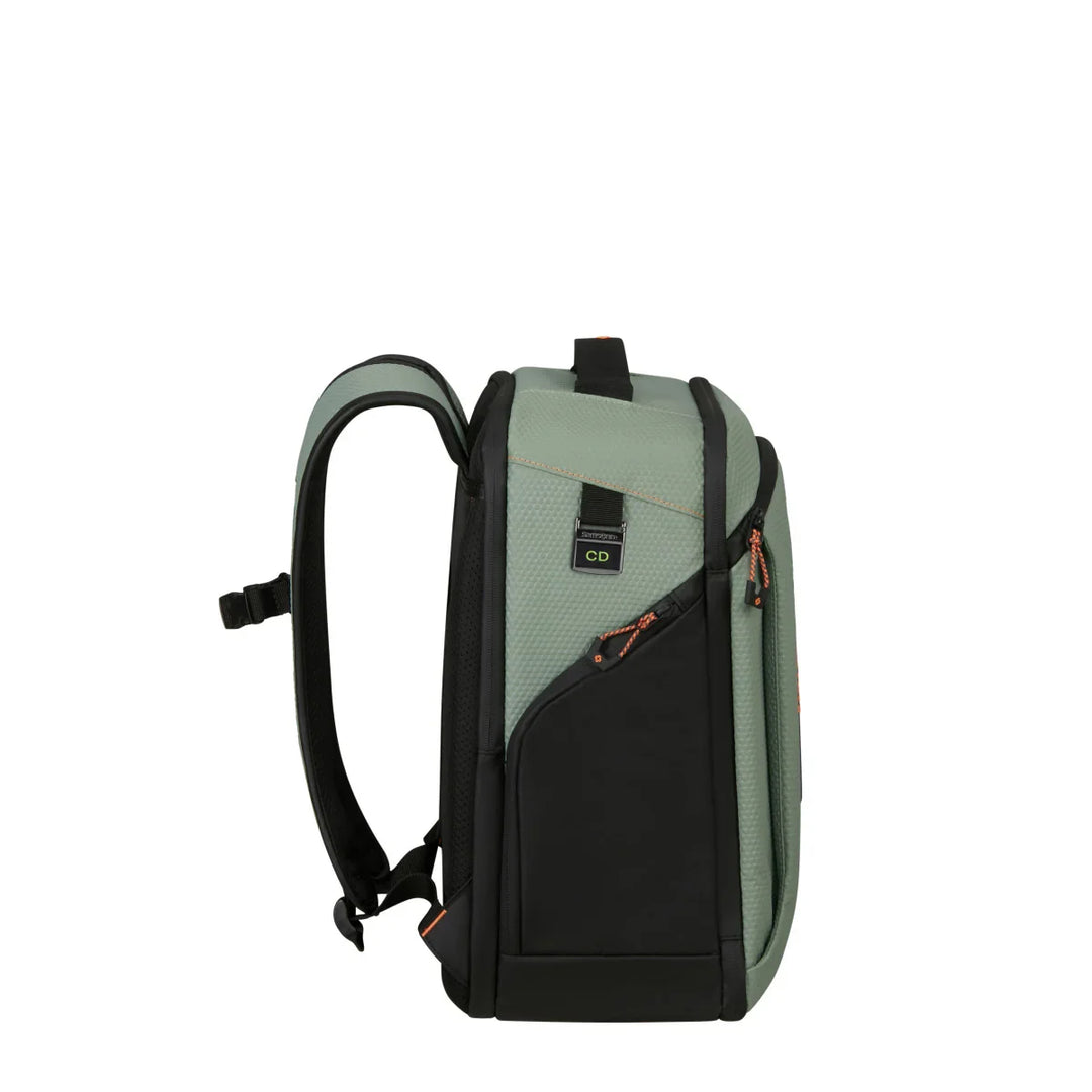 Zijkant van de Samsonite Ecodiver Underseater S licht-sage #kleur_licht-sage