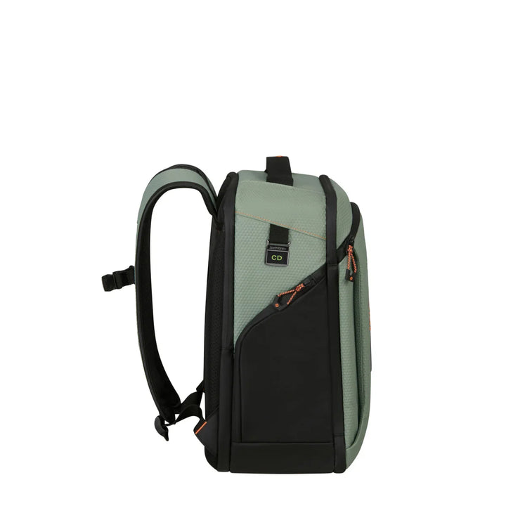 Zijkant van de Samsonite Ecodiver Underseater S licht-sage #kleur_licht-sage