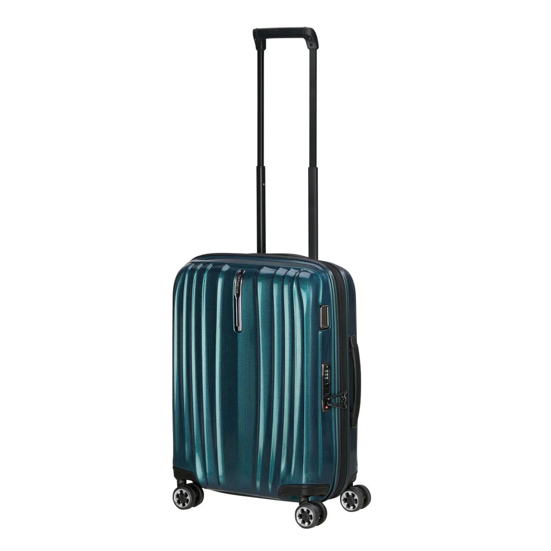 Voorzijde van de Samsonite NEXIS handbagage koffer petrol #kleur_petrol