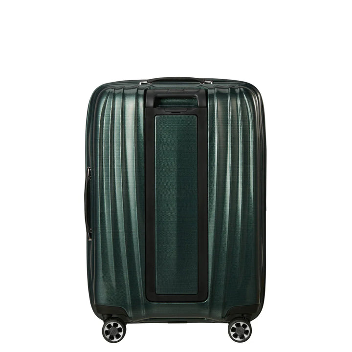 Achterkant van de Samsonite NEXIS grote koffer 76 EXP in deep Forest #kleur_deep-forest