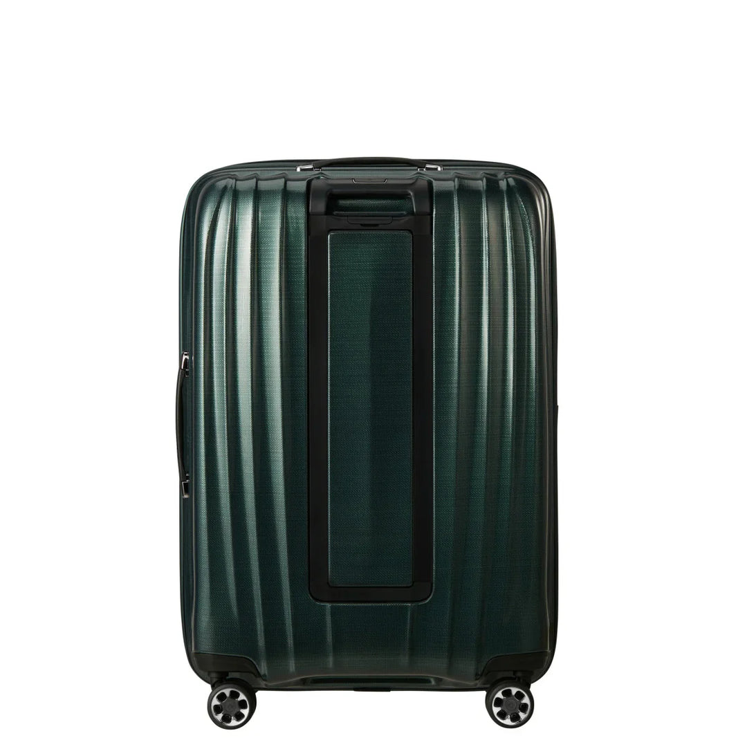 Achterkant van de Samsonite NEXIS handbagage koffer deep Forest #kleur_deep-forest