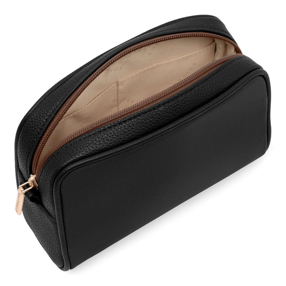 Binnenkant van de kleine toilettas #kleur_black-olive