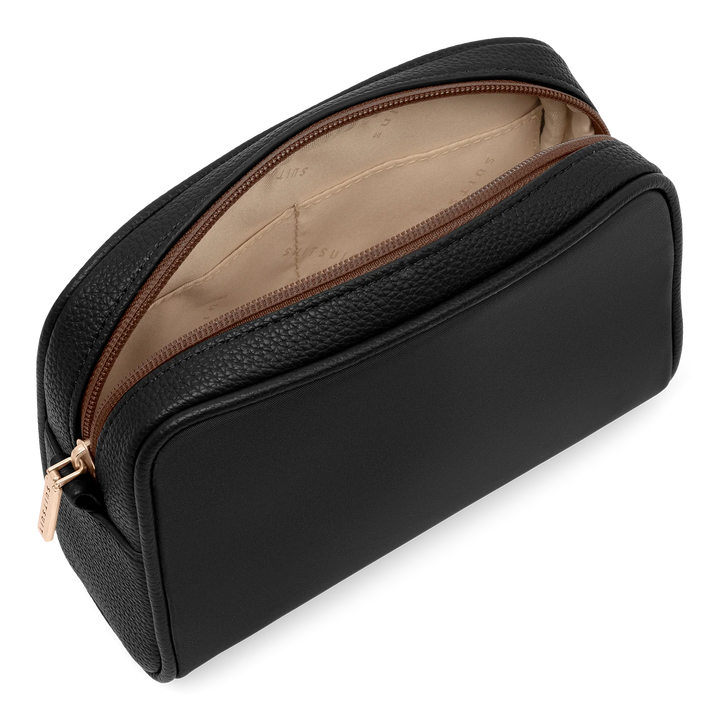 Binnenkant van de kleine toilettas #kleur_black-olive