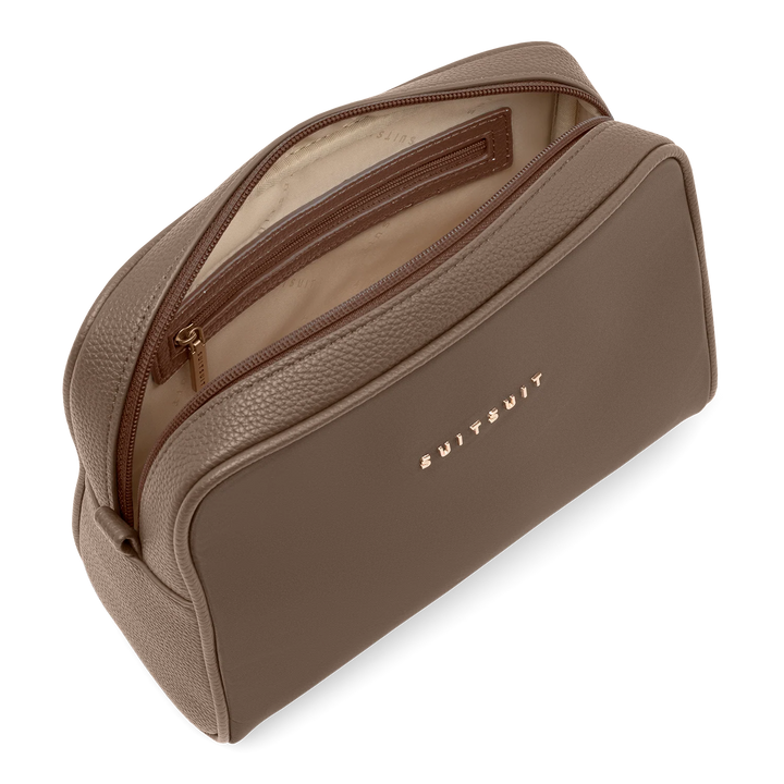 Binnenkant van het SUITSUIT beauty set in moon stone grote toilettas #kleur_moon-stone