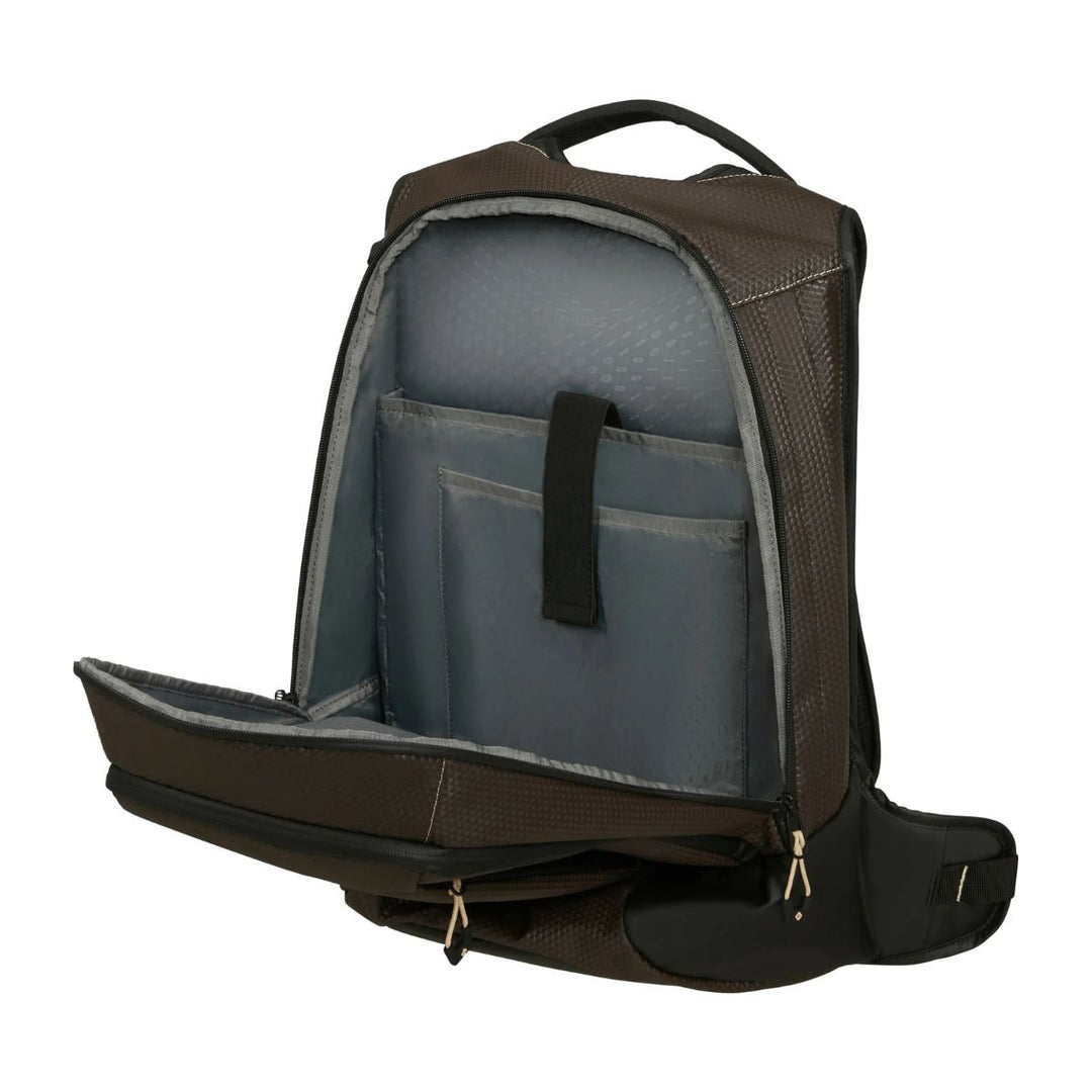 Binnenkant van de Samsonite Ecodiver laptop rugzak L Coffee-Bean #kleur_coffee-bean