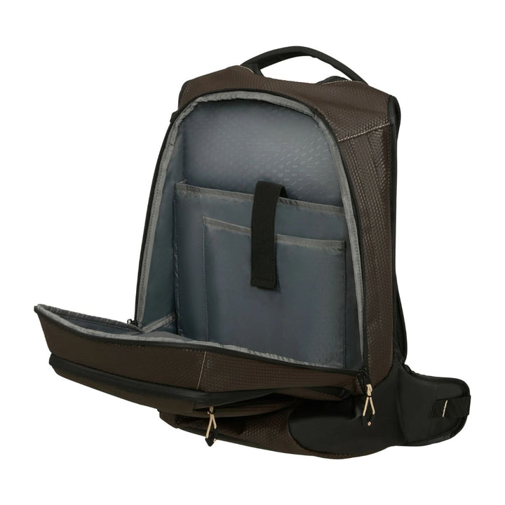 Binnenkant van de Samsonite Ecodiver laptop rugzak L Coffee-Bean #kleur_coffee-bean