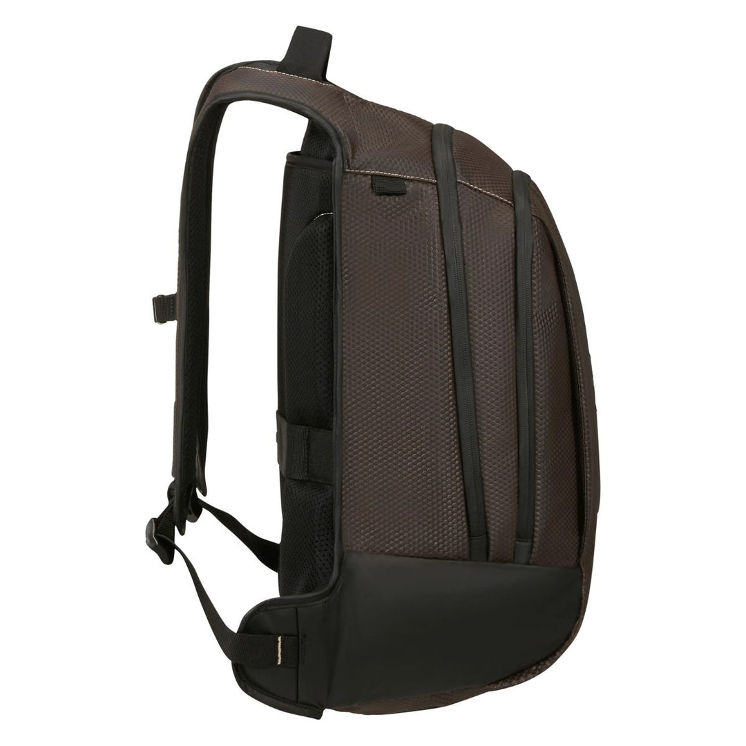 Zijkant van de Samsonite Ecodiver laptop rugzak L Coffee-Bean #kleur_coffee-bean