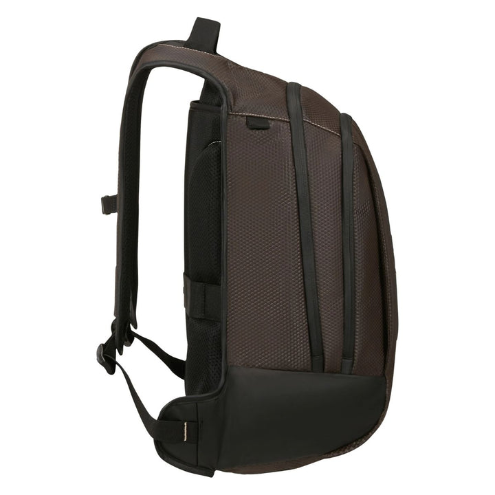 Zijkant van de Samsonite Ecodiver laptop rugzak L Coffee-Bean #kleur_coffee-bean