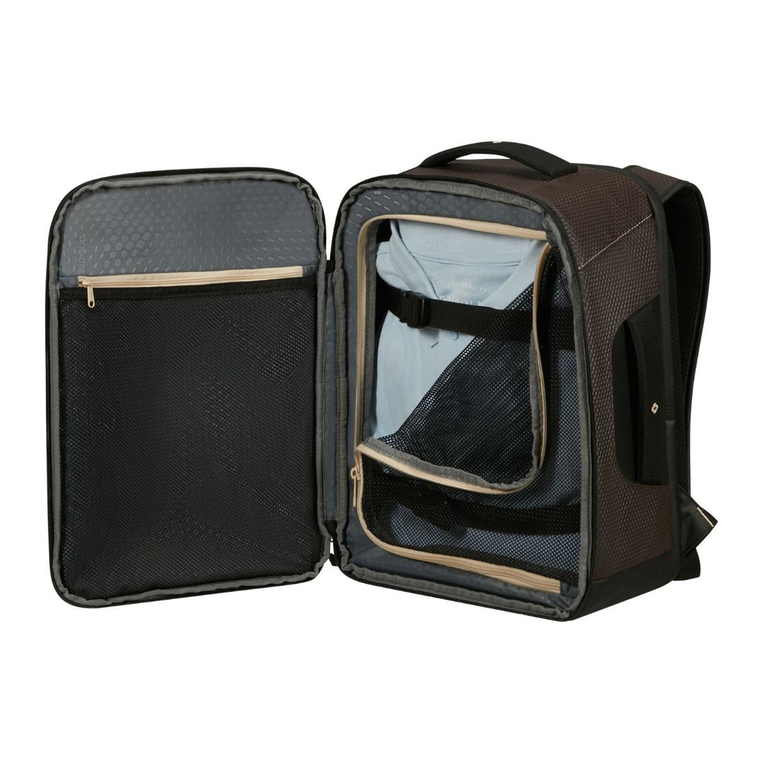 Binnenkant van de Samsonite Ecodiver Underseater S #kleur_coffee-bean