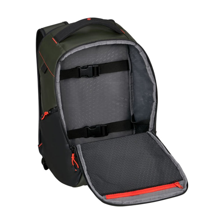 Binnenkant van de Samsonite Ecodiver XS underseater donkergroen #kleur_donkergroen