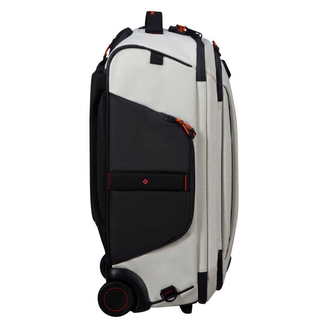 Zijkant Samsonite Ecodiver Handbagage reistas back pack wit #kleur_wit