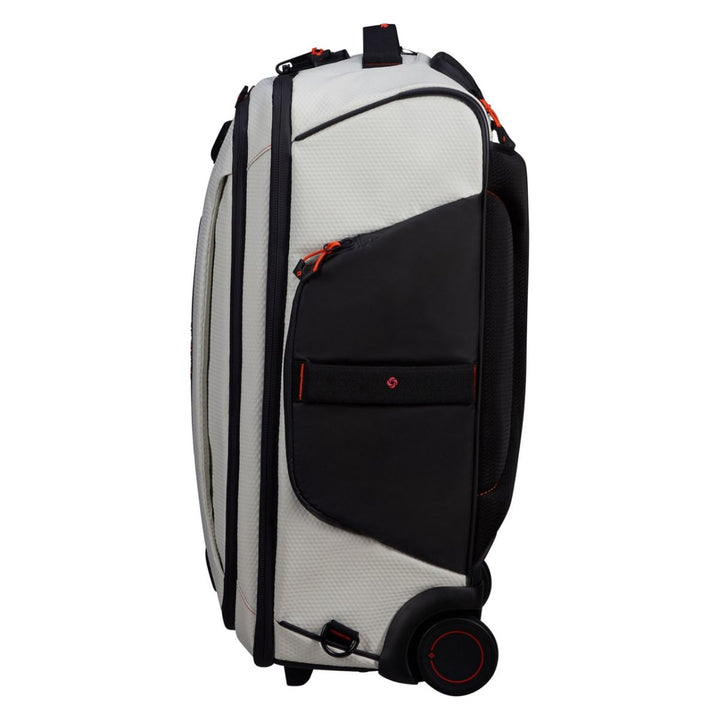 Zijkant Samsonite Ecodiver Handbagage reistas back pack wit #kleur_wit
