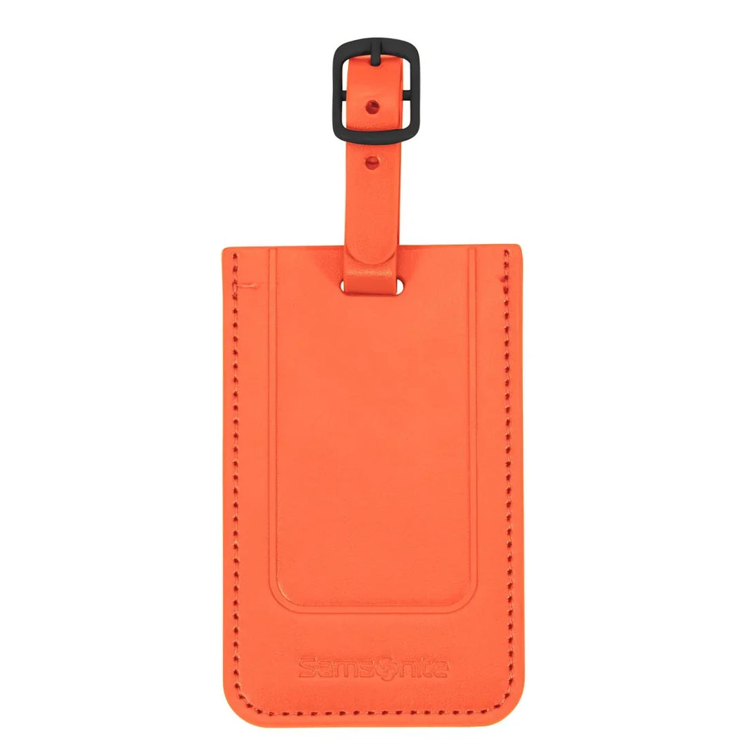 Voorkant van de Samsonite ID tag adreslabel oranje #kleur_oranje