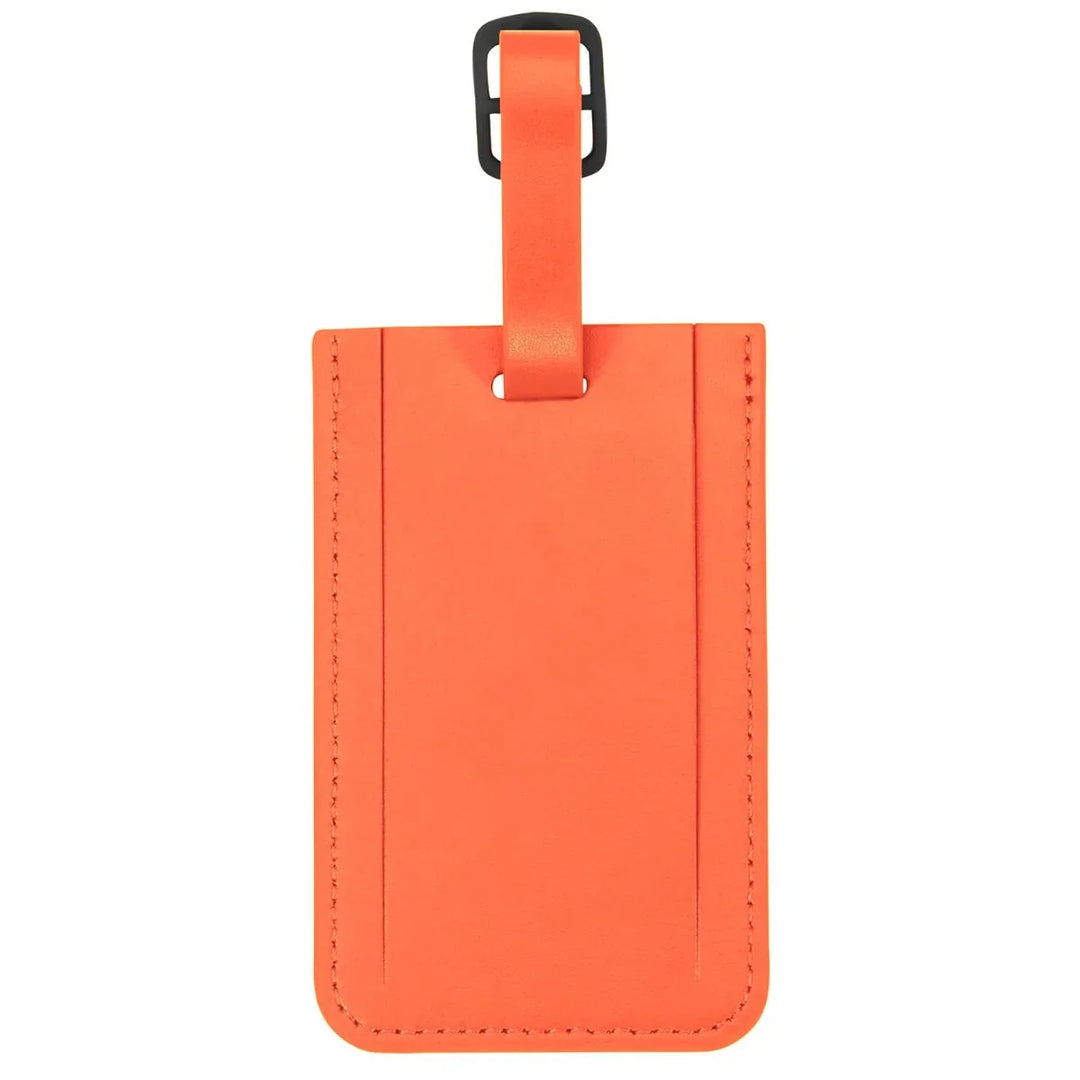 Achterkant van de Samsonite ID tag adreslabel oranje #kleur_oranje