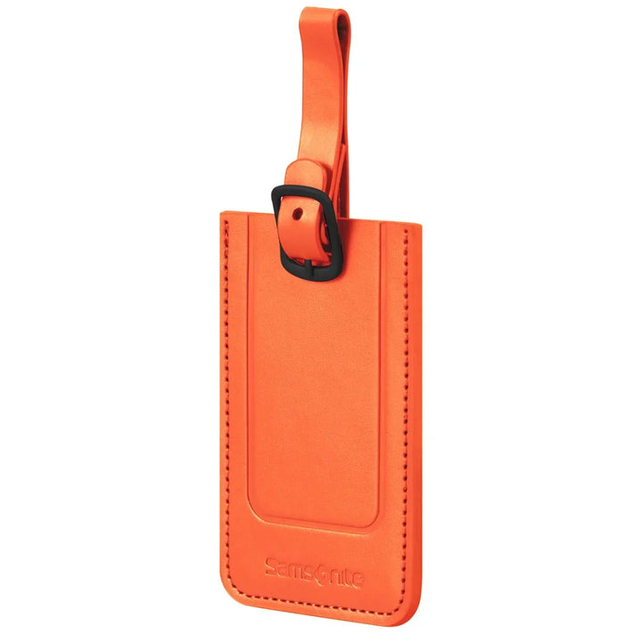 Voorzijde van de Samsonite ID tag adreslabel oranje #kleur_oranje