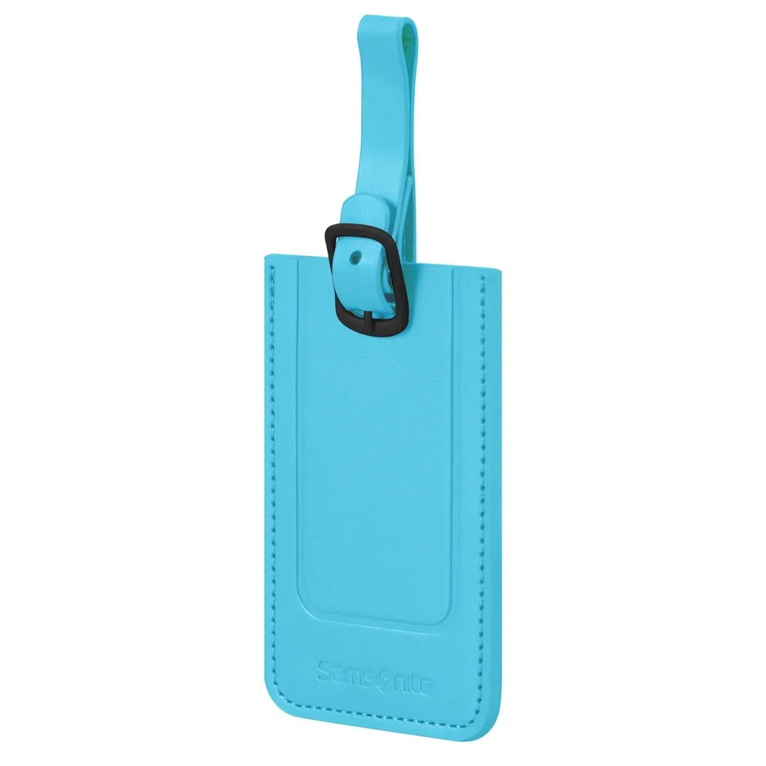 Voorzijde van de Samsonite ID tag adreslabel vived-blue #kleur_vived-blue