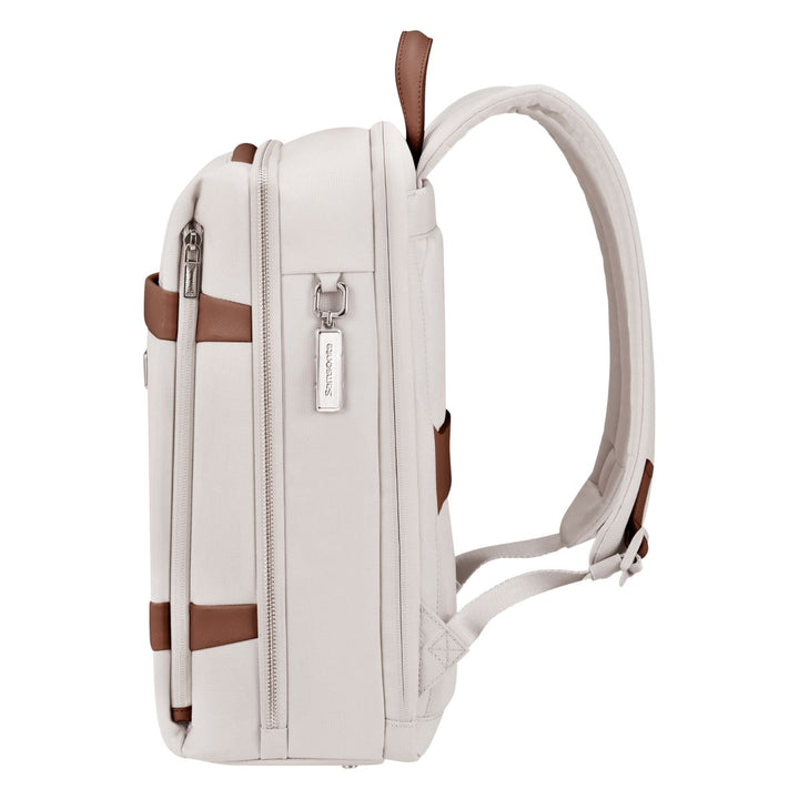 Zijkant van de Samsonite Image laptop rugzak 14,1 ivory #kleur_ivory