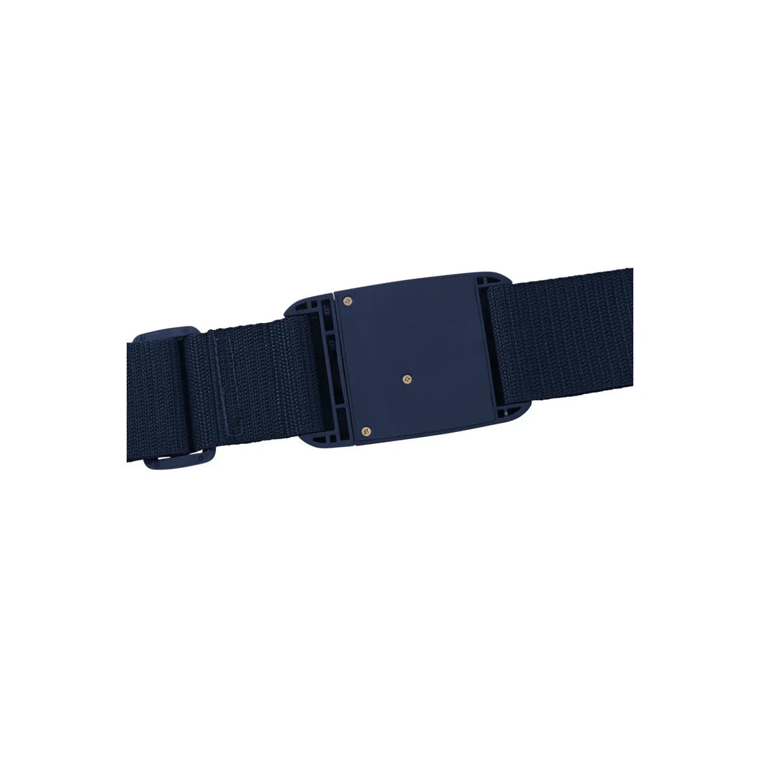 Achterkant van de Samsonite koffer riem met cijverslot navy #kleur_navy